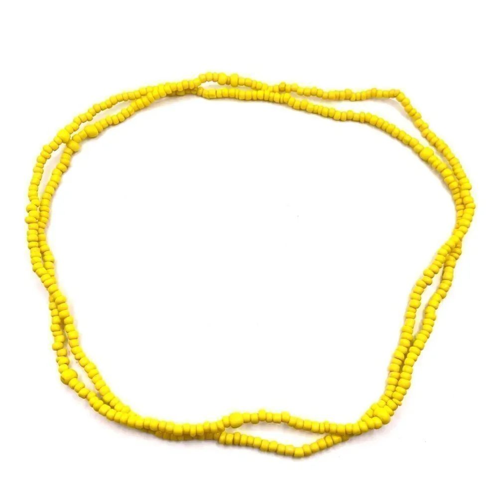 Gimme Gummy Yellow and Pink Seed Bead Necklace Set